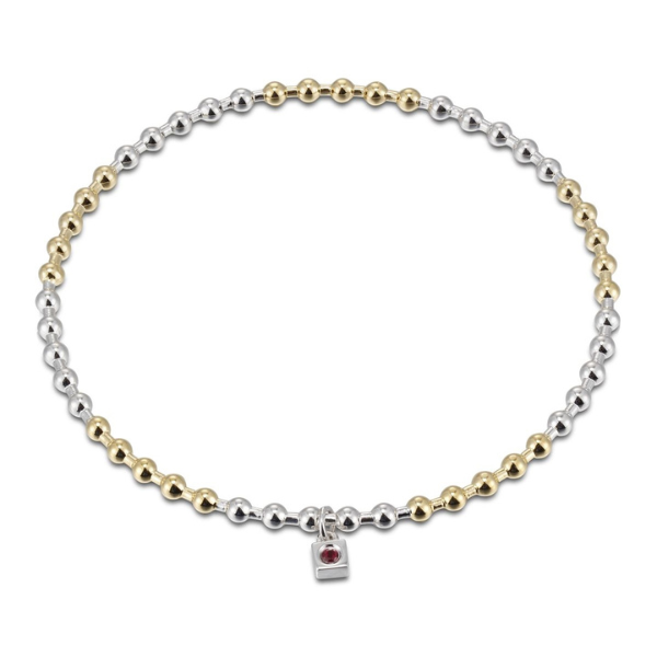 BR1LA5JA-2T-8 Compass Rose Two Tone Bead Bangle Bracelet Size 8