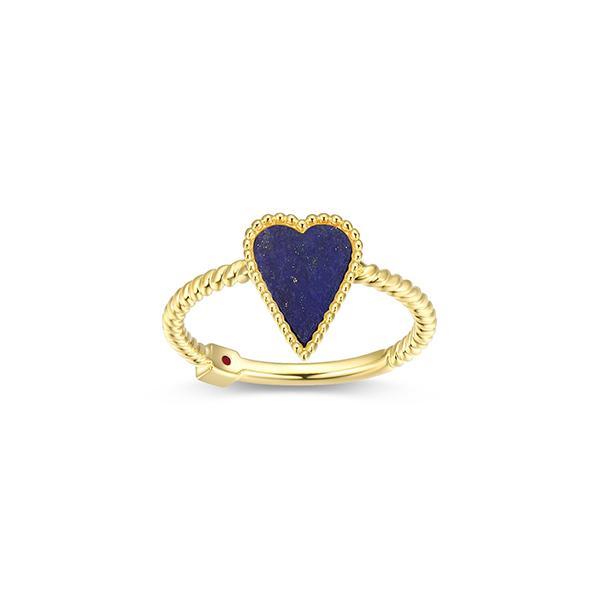 R34LAJ129-Y-9 Sterling Silver LONG LOVE Lapis Lazuli Elongated Heart Twist Band Ring Size 9