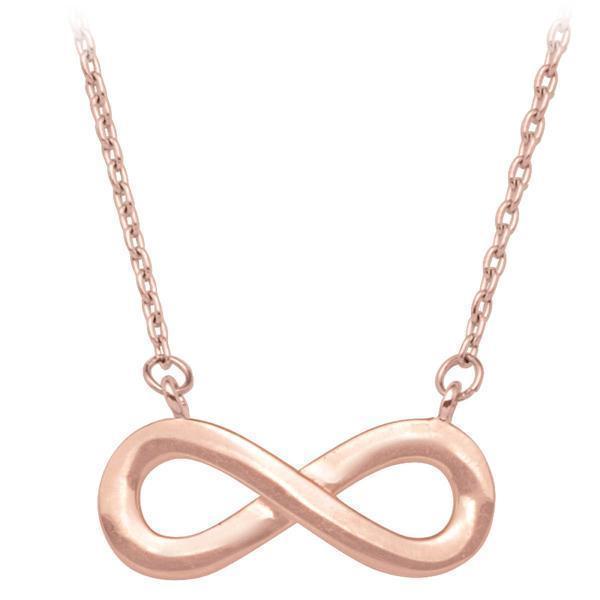 10K Pink Rose Gold Fashion Necklace with Pendant - Infinite Love