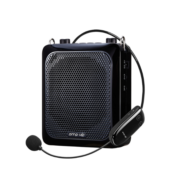 MS50664 Voice Amplifier Speaker 25W with Wireless Microphone up to 40 Channels Includes Carry Strap  and  Waistband Hook