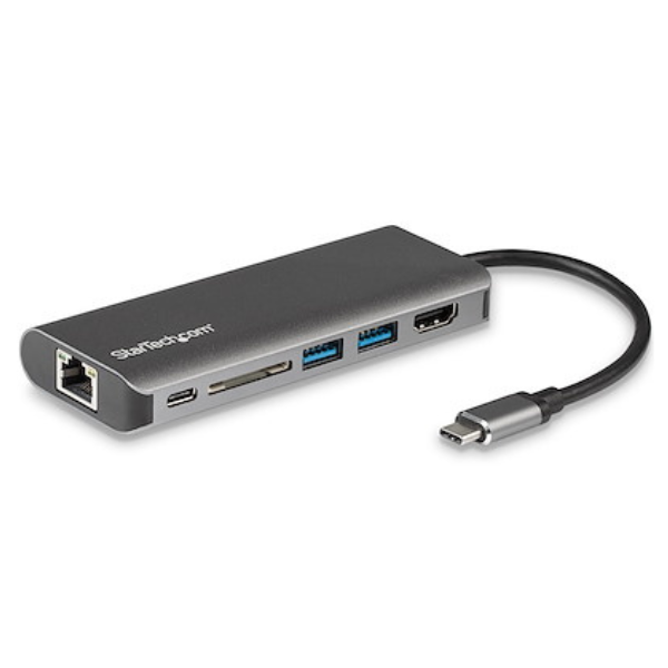 MS51740 Adapter USB-C Multiport 6-in-1 Thunderbolt 3 - 4K Video - PC or Mac or Chrome or Android