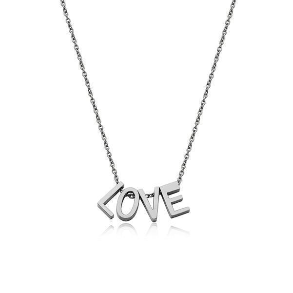 CJ Steelx "L-O-V-E" Stainless Steel Necklace - Jewellery
