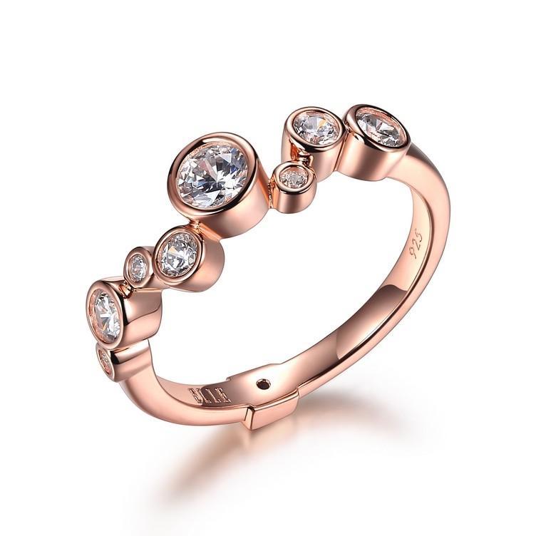 R34LA9E-P-8 Bubble Round Cuboc Zirconia Ring Size 8