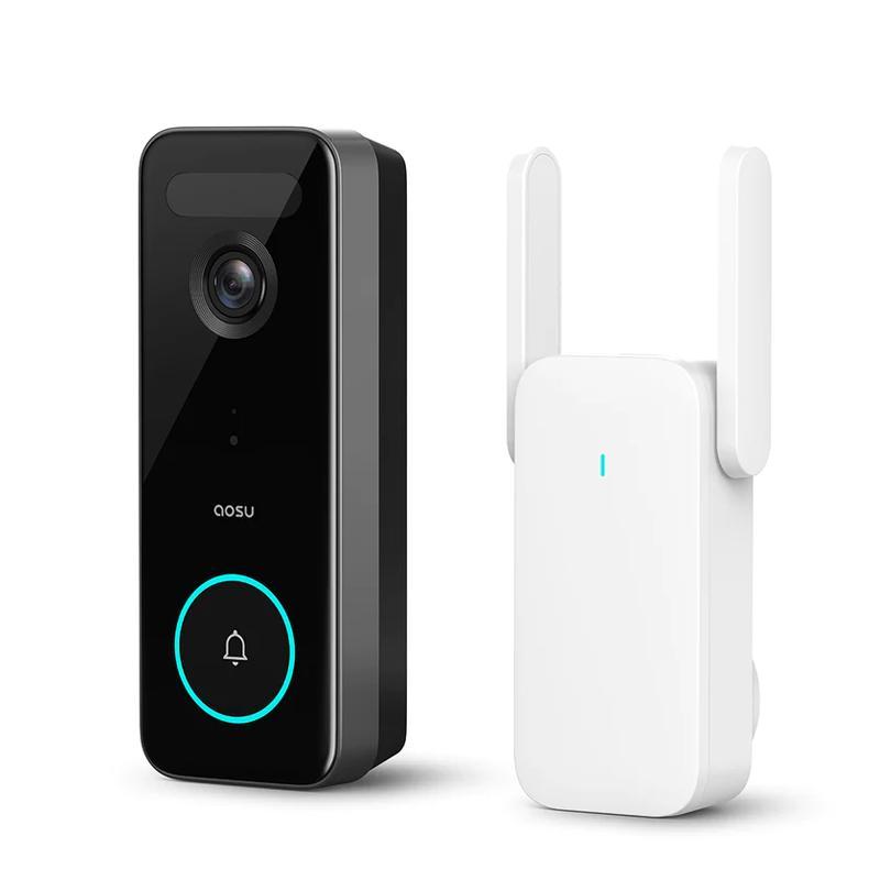 MSAOSU-V8S V8S 5MP Battery-Powered or Wire Two Modes Ultra HD Wi-Fi Dual-Band Smart Doorbell Camera