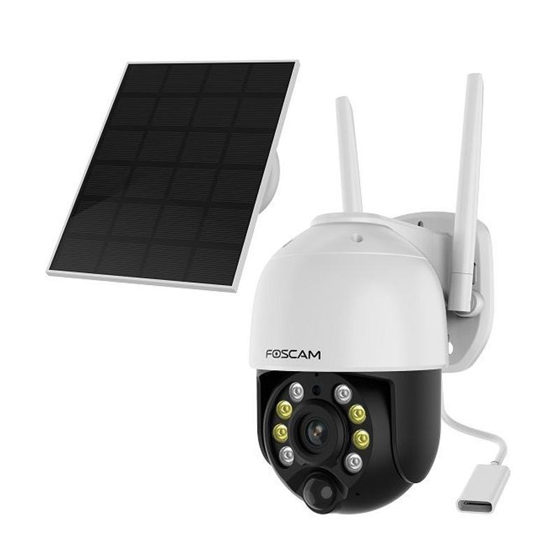 MSFOS-B4-White B4 4MP Wireless Outdoor PT Battery Camera with Solar Panel