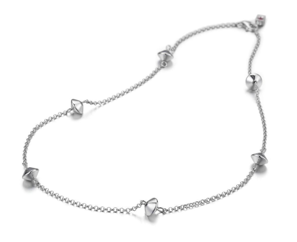 NR0LAJD-W Spears Short Pears Station Necklace