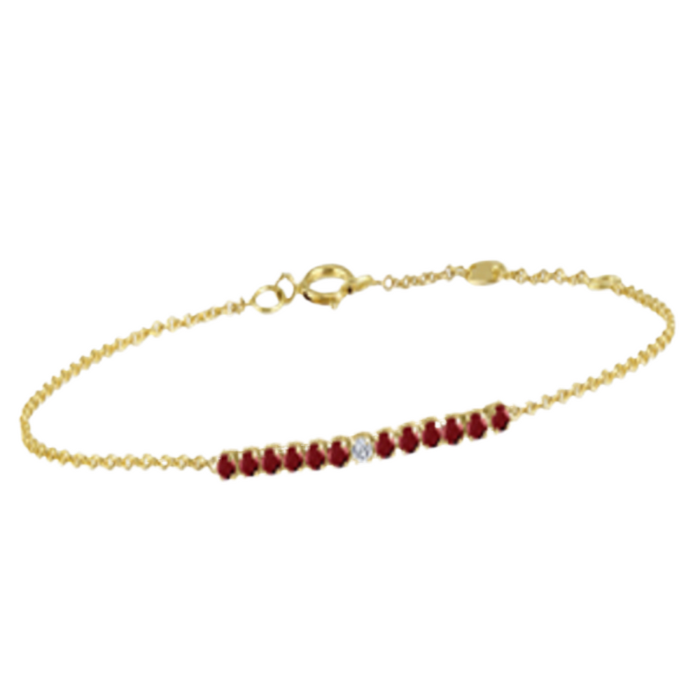 CJ Diamond 14k Gold Elegant Mommy Bracelet  - Gold